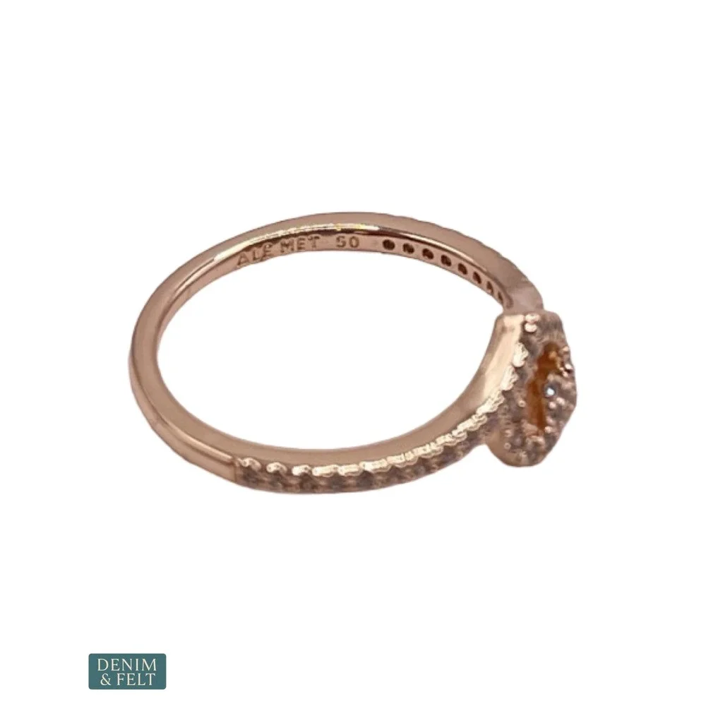 NEW Pandora Wishbone Sparkling Heart Ring Romantic Size 5